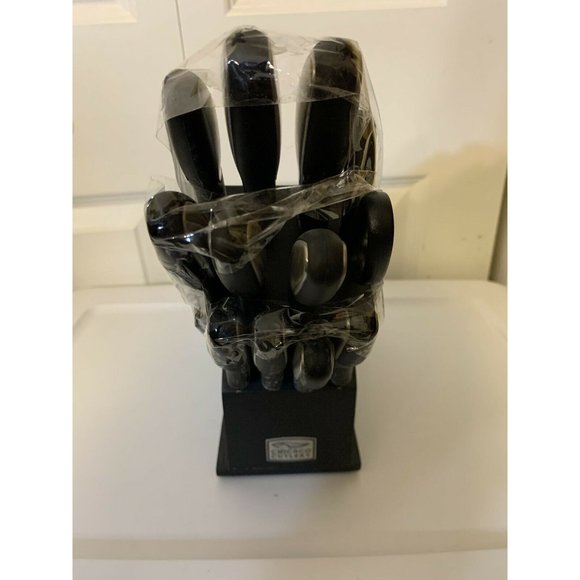11-Piece CHICAGO‎ CUTLERY KNIFE SET & STURDY STORAGE BLOCK black - Picture 1 of 13
